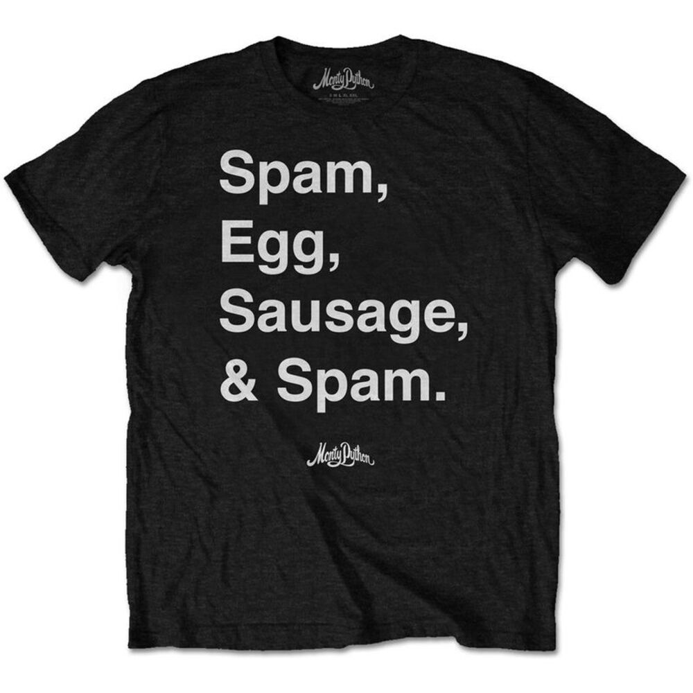Monty Python Unisex Adult Spam T-Shirt / Black